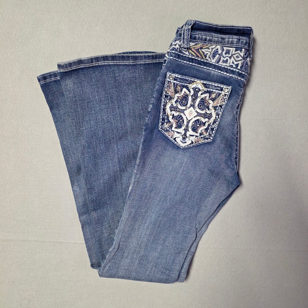 Westfield Eagle Bootcut Jeans Womens 3 Embellished Rhinestone Western Y2K